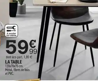 Centrakor La table offre