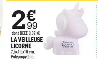 Centrakor La veilleuse licorne offre