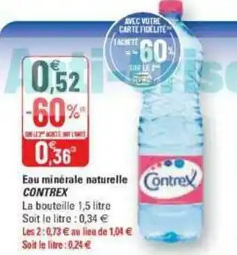 G20 Eau minérale naturelle CONTREX offre