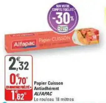 G20 Papier cuisson antidhérent ALFAPAC offre