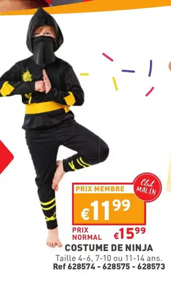 Trafic Costume de ninja offre