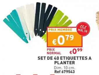 Set de 40 etiquettes a planter