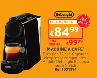 Trafic Machine a cafe offre