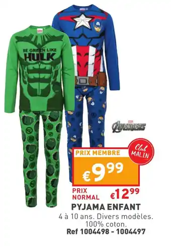 Trafic Pyjama enfant offre
