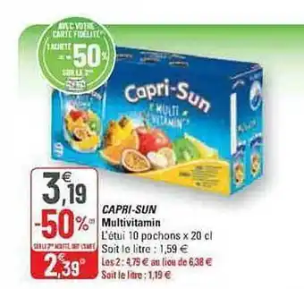 G20 Capri-sun multivitamin offre