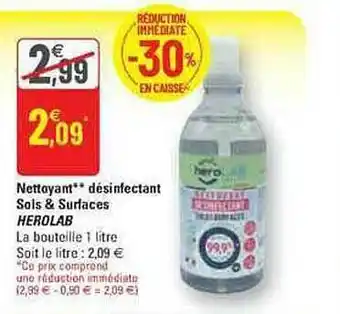 Nettoyant désinfectant sols & surfaces herolab