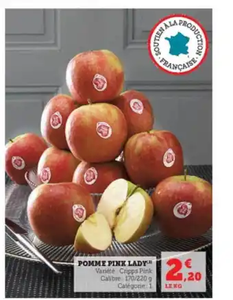 Hyper U Pomme pink lady offre