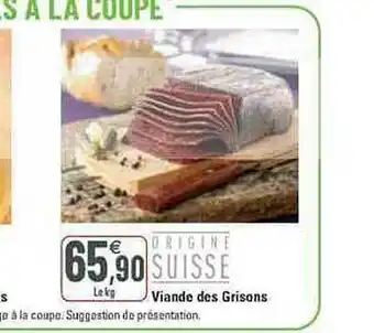 G20 Viande des grisons offre