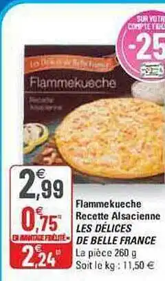 G20 Flammekueche recette alsacienne les délices de belle france offre