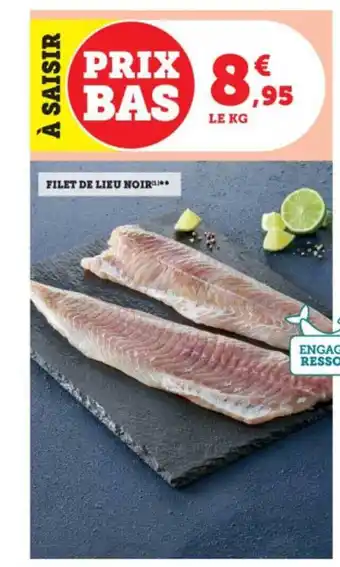 Hyper U Filet de lieu noir offre
