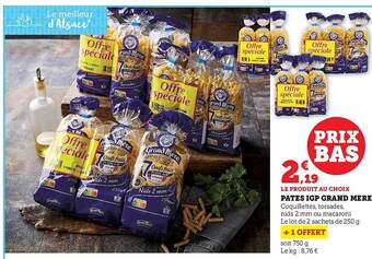 Hyper U Pâtes igp grand mère offre