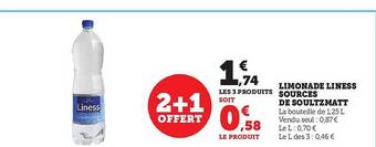 Hyper U Limonade liness sources de soultzmatt offre
