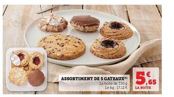 Hyper U Assortiment de 5 gâteaux offre