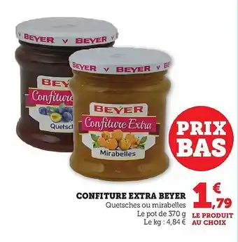 Hyper U Confiture extra beyer offre
