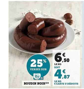 Hyper U Boudin noir offre