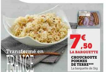 Hyper U Choucroute pommes de terre offre