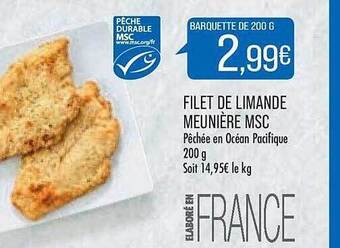 Match Filet de limande meunière msc offre