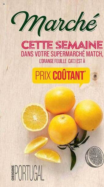 Match Orange feuille offre