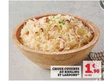 Hyper U Choux cuisinés au riesling et lardons offre