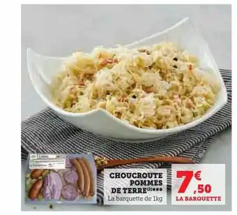 Hyper U Choucroute pommes de terre offre