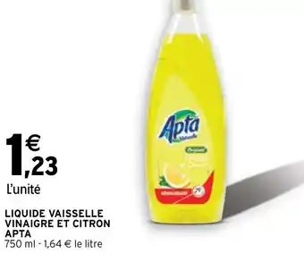 Intermarché Liquide Vaisselle Vinaigre et Citron Apta offre