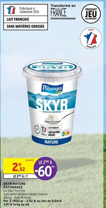 Intermarché Skyr Nature Pâturages offre