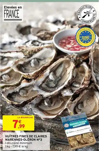 Intermarché Huîtres Fines de Claires Marennes-Oléron N°3 offre