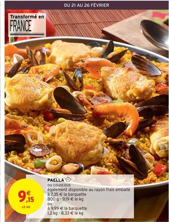 Intermarché Paella offre