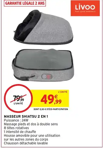 Masseur Shiatsu 2 en 1
