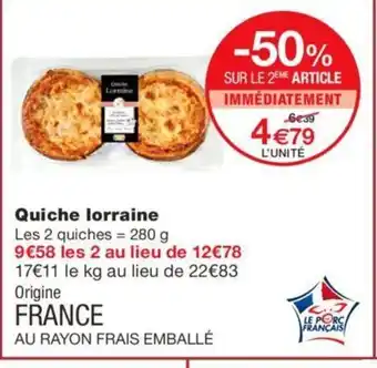 Monoprix Quiche Lorraine offre