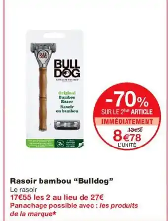 Monoprix Rasoir Bambou "Bulldog" offre