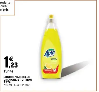 Intermarché Hyper Liquide Vaisselle Vinaigre et Citron Apta offre