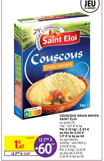 Intermarché Hyper Couscous Grain Moyen Saint Éloi offre