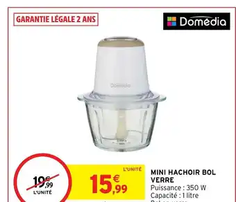 Intermarché Hyper Mini Hachoir Bol Verre offre