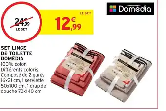 Intermarché Hyper Set Linge De Toilette Domédia offre