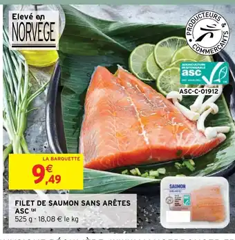 Intermarché Hyper Filet de Saumon Sans Arêtes ASC offre