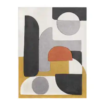 Castorama Tapis sarah motif graphique 150 x 200 cm noir et blanc offre