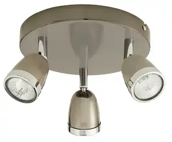 Castorama Plafonnier 3 spots apheliotes métal chrome gu10 3x35 w offre
