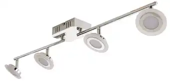 Castorama Réglette 4 spots harpies métal/verre chrome led 4x5,5 w offre