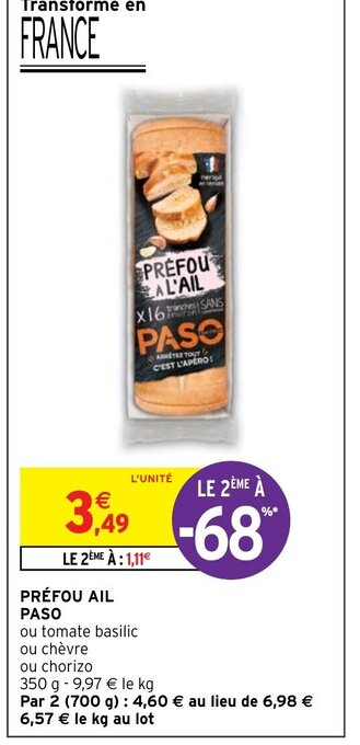Intermarché Hyper Prefou Ail Paso offre