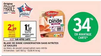 Blanc de Dinde Conservation Sans Nitrites Le Gaulois