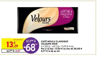 Intermarché Hyper Cafe moule Classique Velours Noir offre