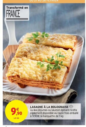 Intermarché Hyper Lasagne a La bolognaise offre