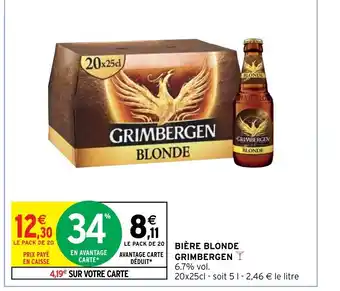 Intermarché Hyper Bière Blonde Grimbergen offre