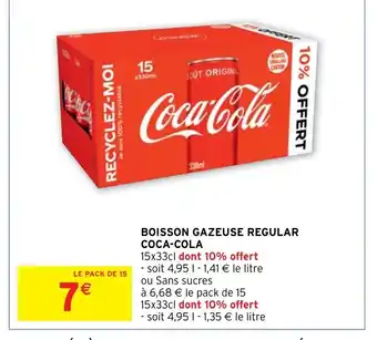 Intermarché Hyper Boisson Gazeuse Regular Coca Cola offre