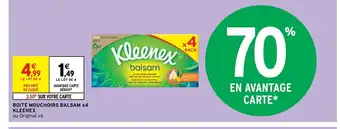 Intermarché Hyper Boite mouchoirs Balsam x4 Kleenex offre