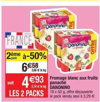 Migros Fromage blanc aux fruits panaché danonino offre