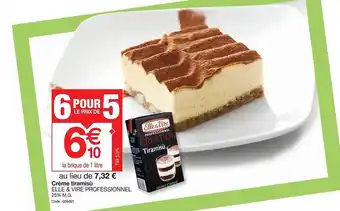 Promocash Crème tiramisù elle & vire professionnel offre