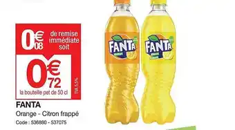 Promocash Fanta orange - citron frappé offre