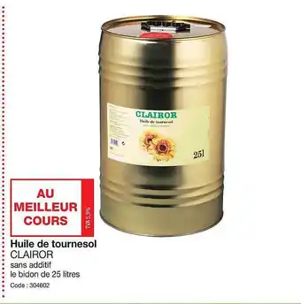 Promocash Huile de tournesol clairor offre